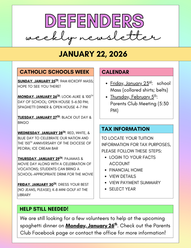 January 22nd Newsletter