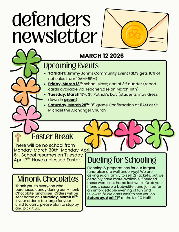 March 12th Newsletter
