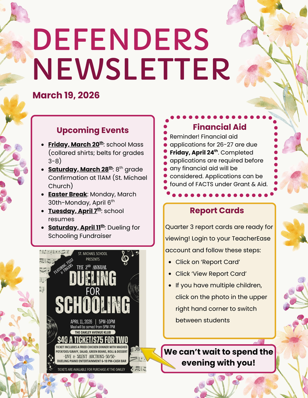 March 19th Newsletter