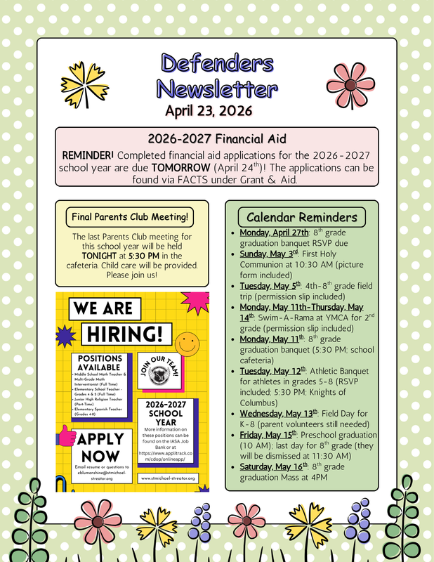 April 23 Newsletter