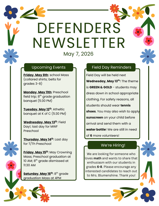 May 7 Newsletter