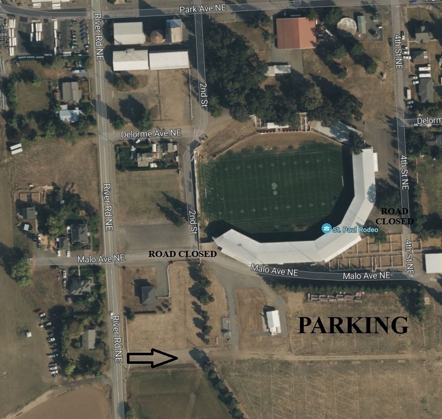 Rodeo Grounds parking map