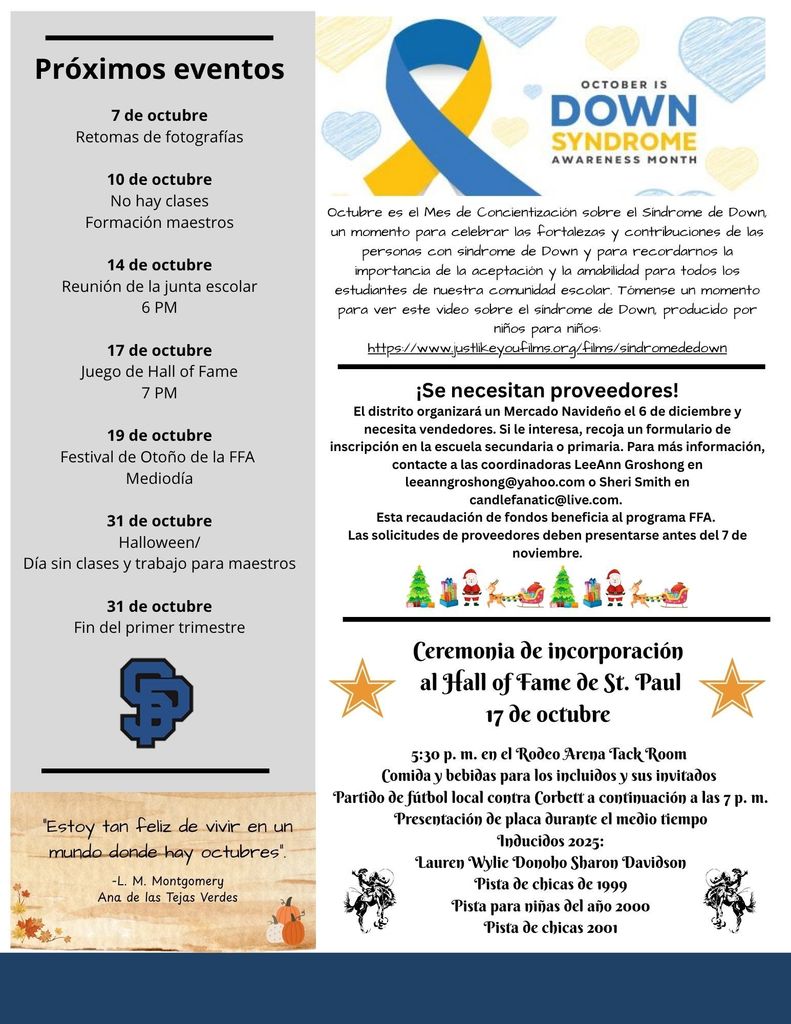 Oct Newsletter SPN 2