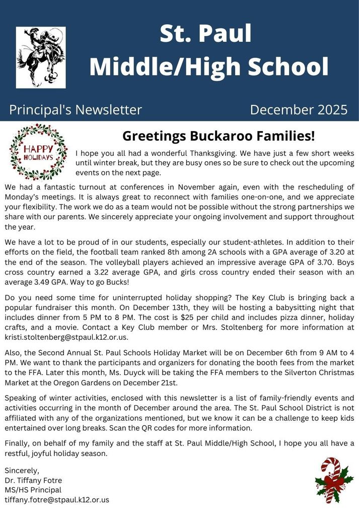 December 2025 Newsletter page 1 -English
