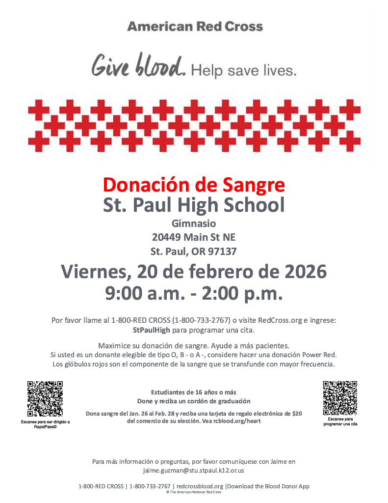 Red Cross Blood Drive Spanish