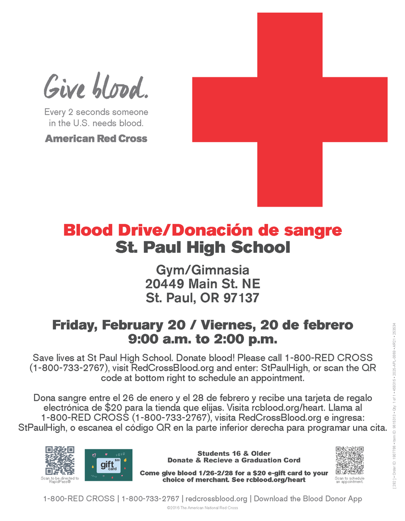 Blood Drive February 20