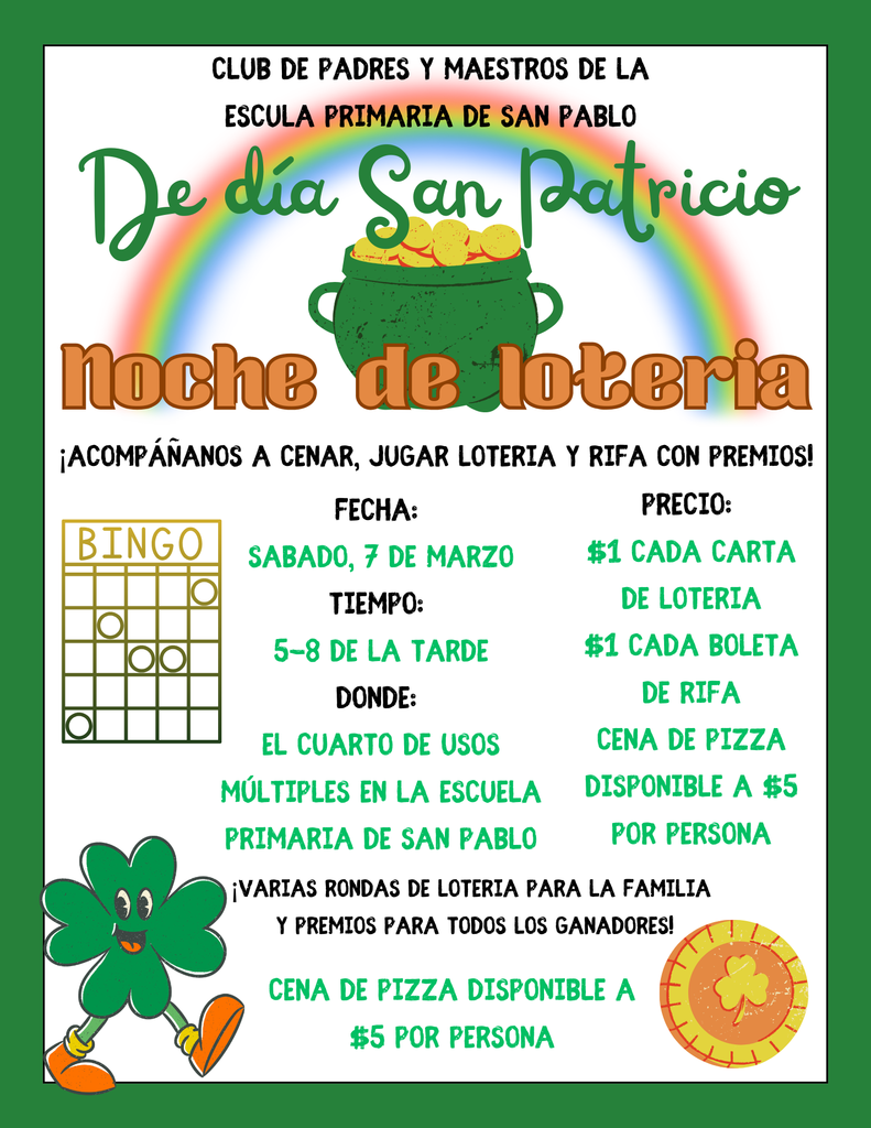 Bingo event - Spanish