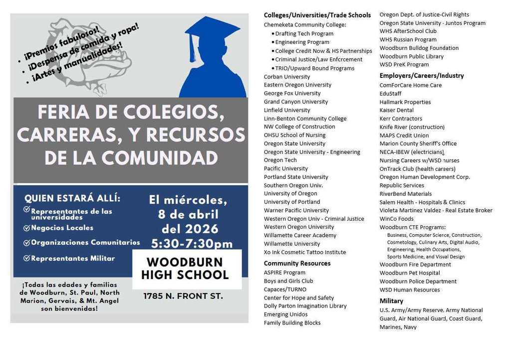 WHS College, Career & Community Resource Fair -Spanish