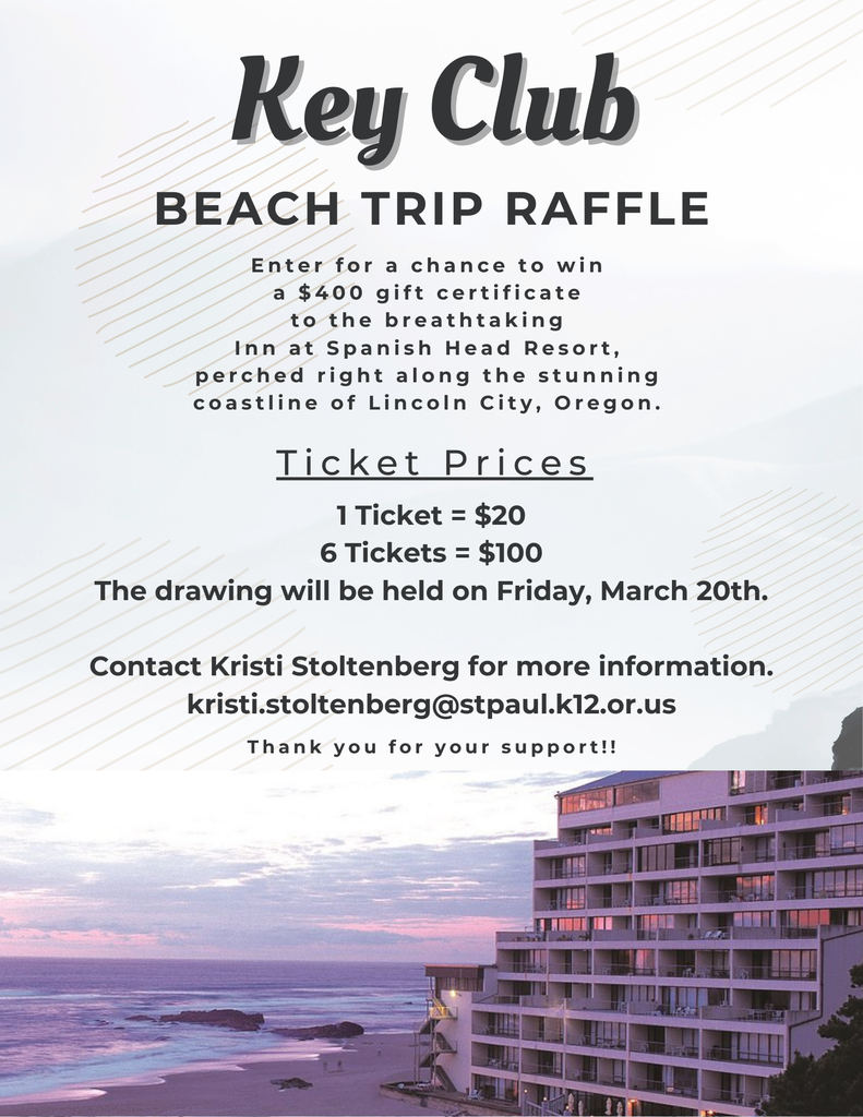 Key Club raffle fundraiser