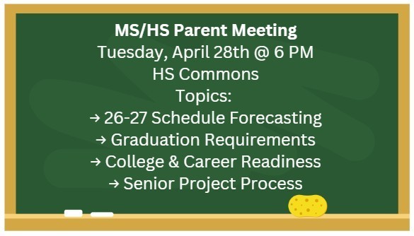  Middle/High School Parent Meeting