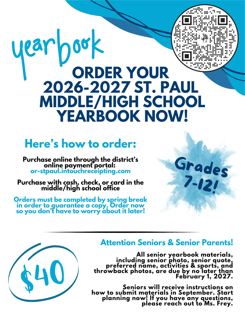 26-27 Yearbook order QR code MS/HS $40