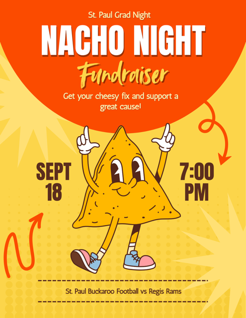 Grad Night fundraiser at home football game nacho night September 18