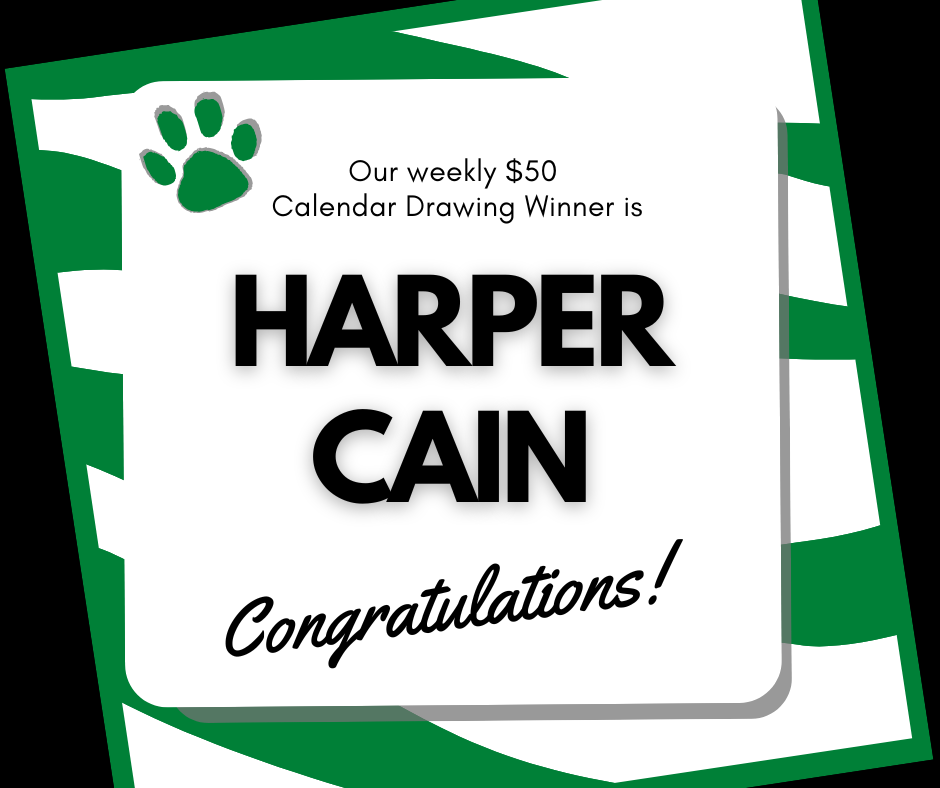 8/4 $50 Calendar Drawing Winner