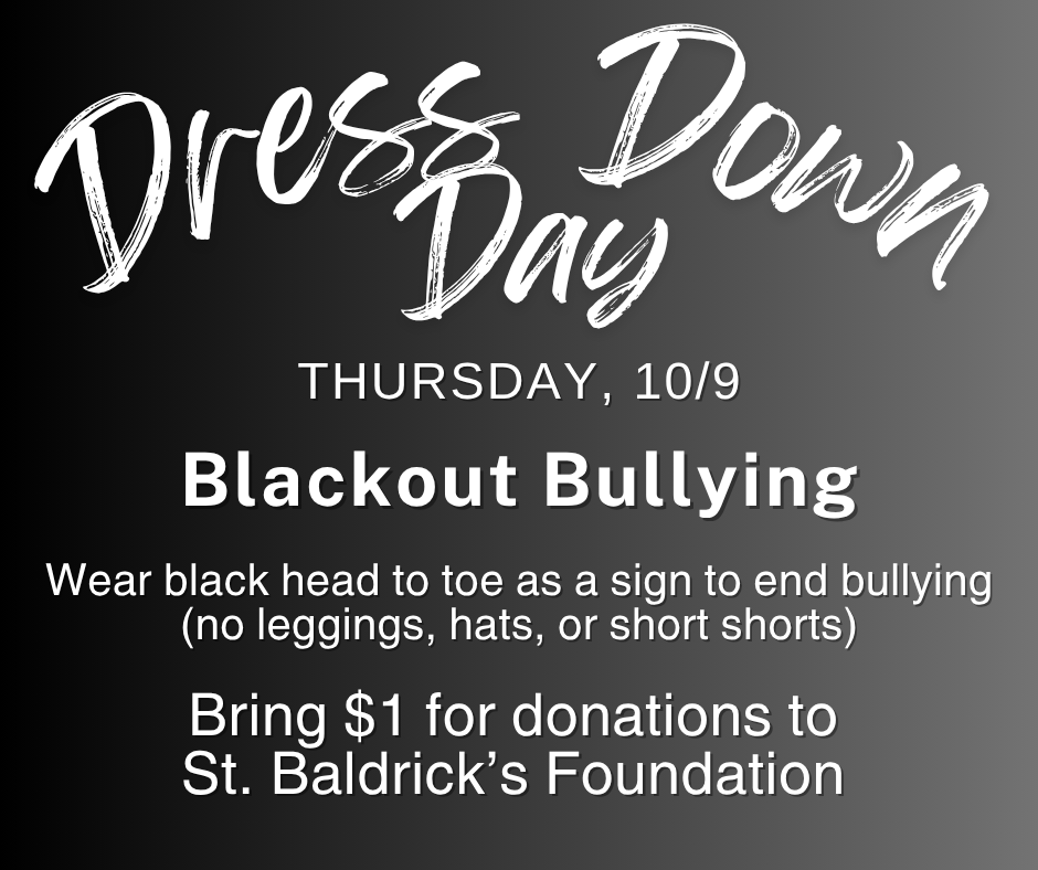 Dress Down Day - Blackout for Bullying