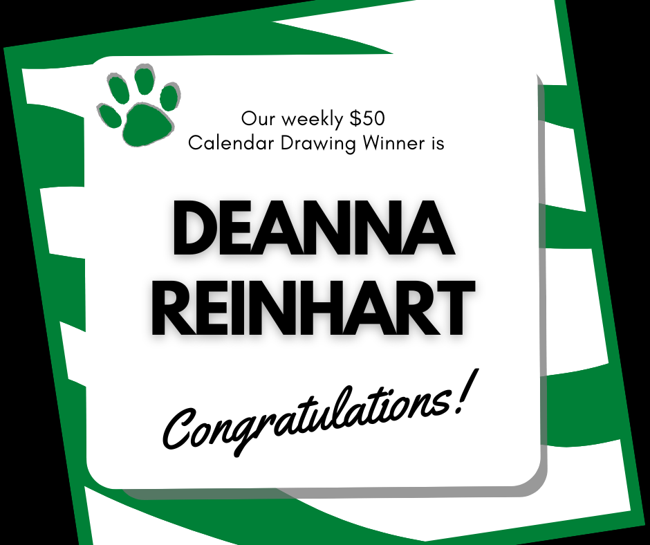 Congratulations to our 10/6 $50 Calendar Drawing Winner.