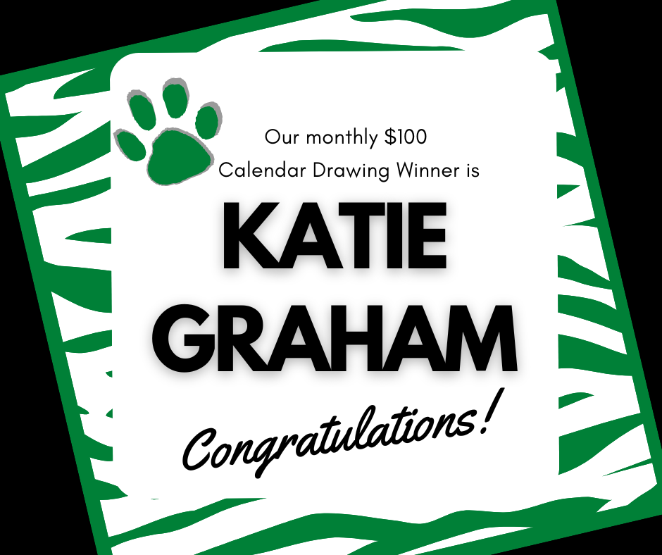Congratulations to our December $100 Monthly Calendar Drawing Winner!