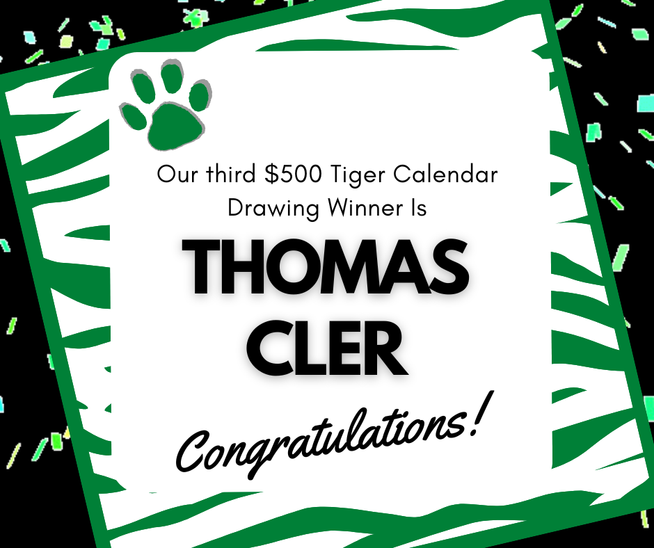 Congratulations, Calendar Tiger Winner from 12/25/25.