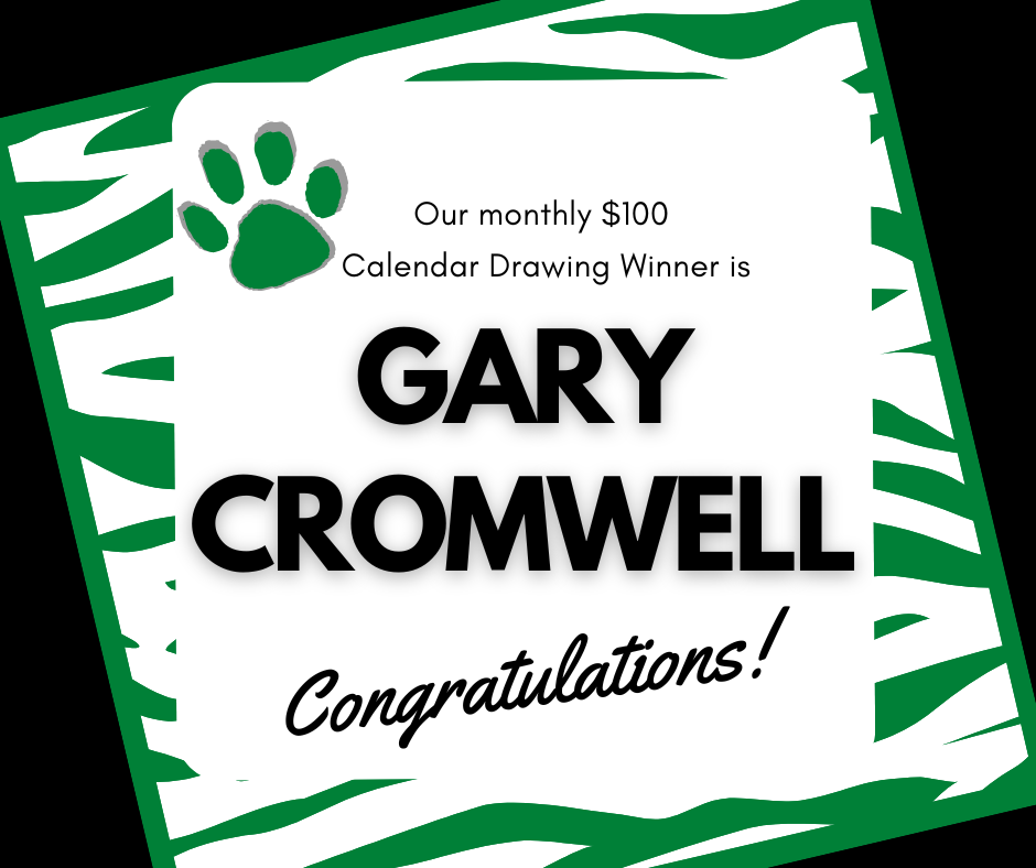 Congratulations to our January $100 Monthly Calendar Drawing Winner!