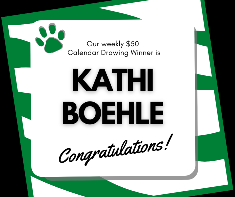 Congratulations to our 1/05 $50 Calendar Drawing Winner!