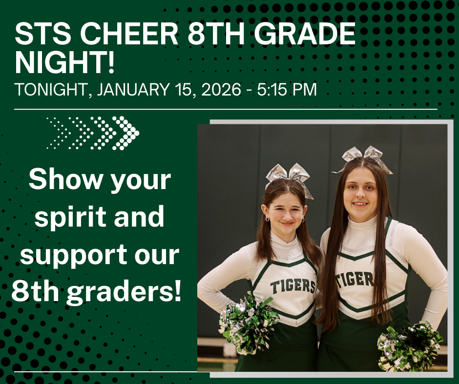 8th Grade Cheerleader Recognition tonight 1/15