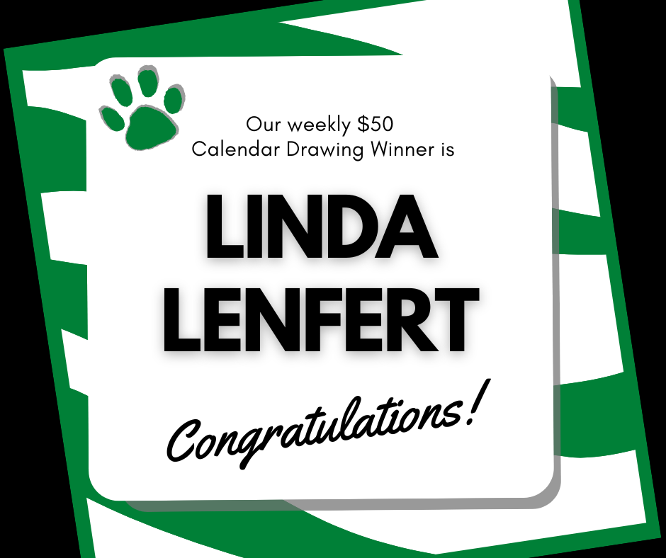 Congratulations to our 1/19  $50 Calendar Drawing Winner!