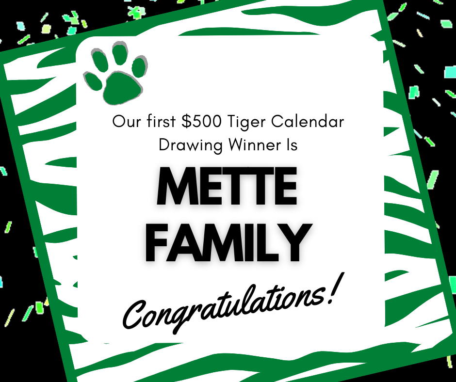Tiger Calendar Drawing Winner 1/30