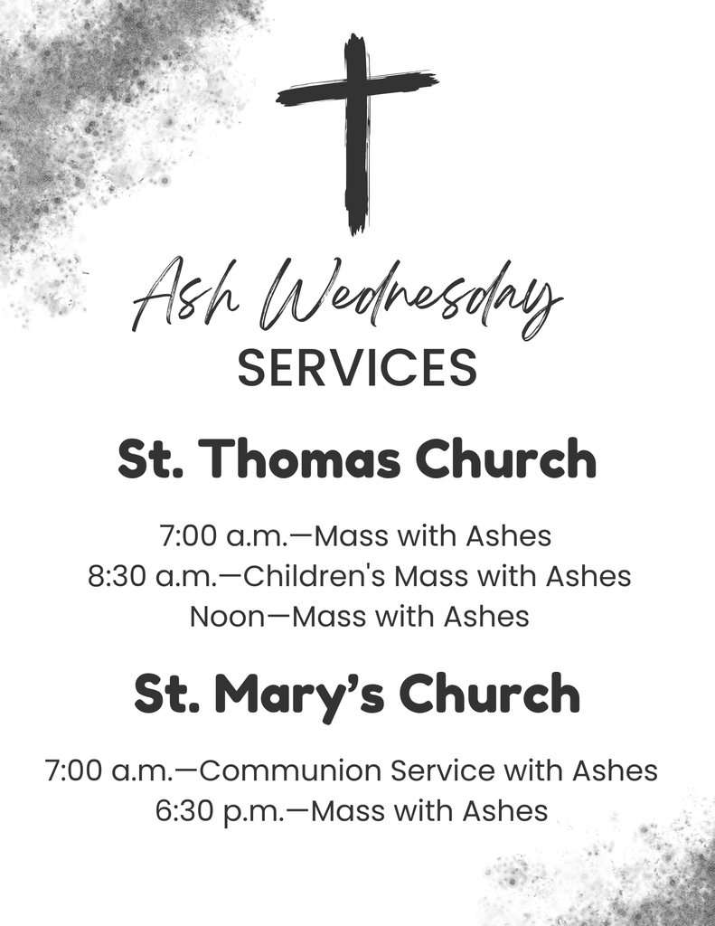 Ash Wednesday, Mass Times