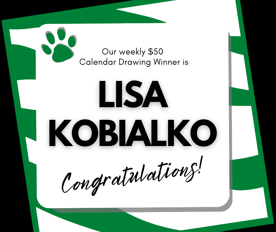 Congratulations to our 4/13  $50 Calendar Drawing Winner!