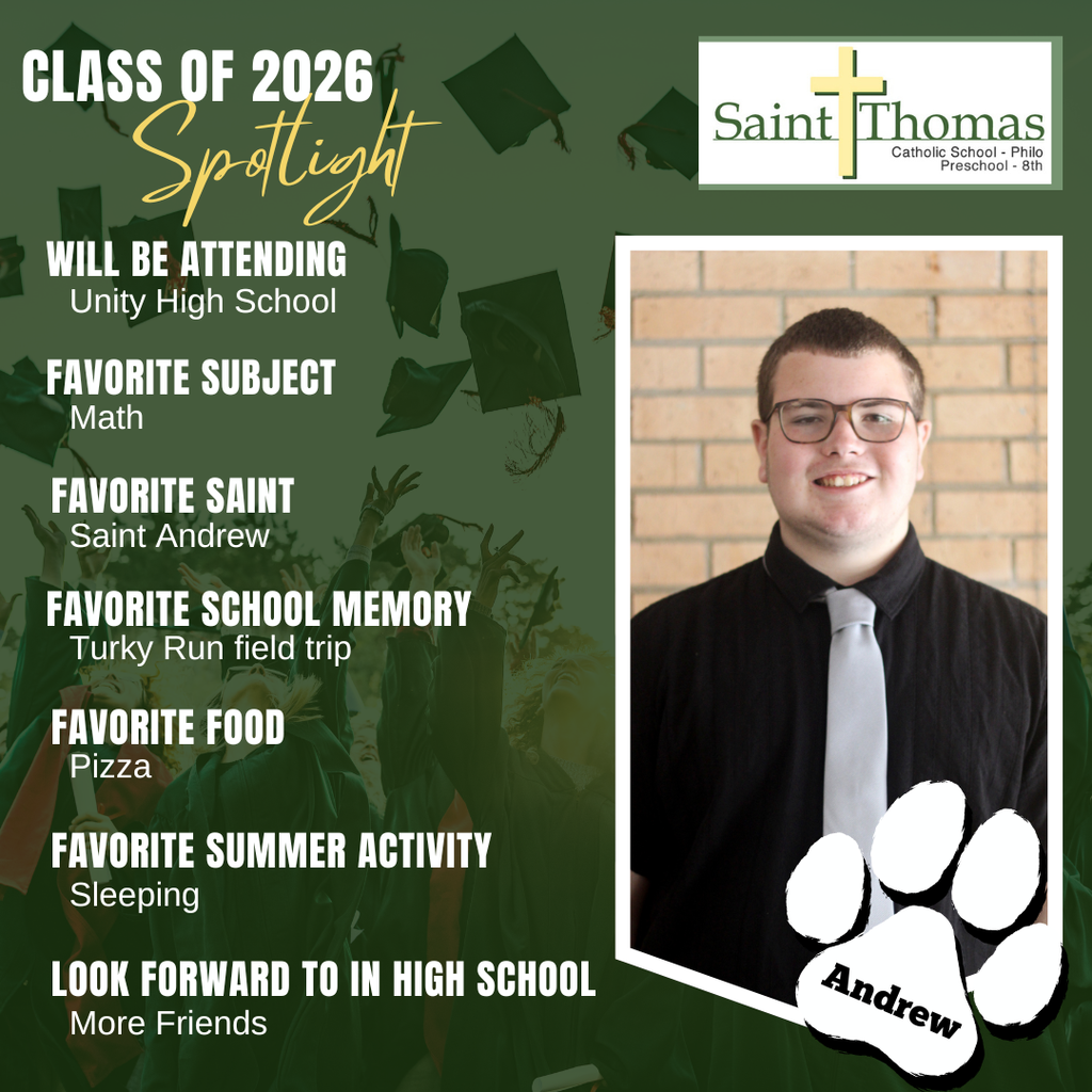 Our Class of 2026 8th Grade Spotlight - Andrew