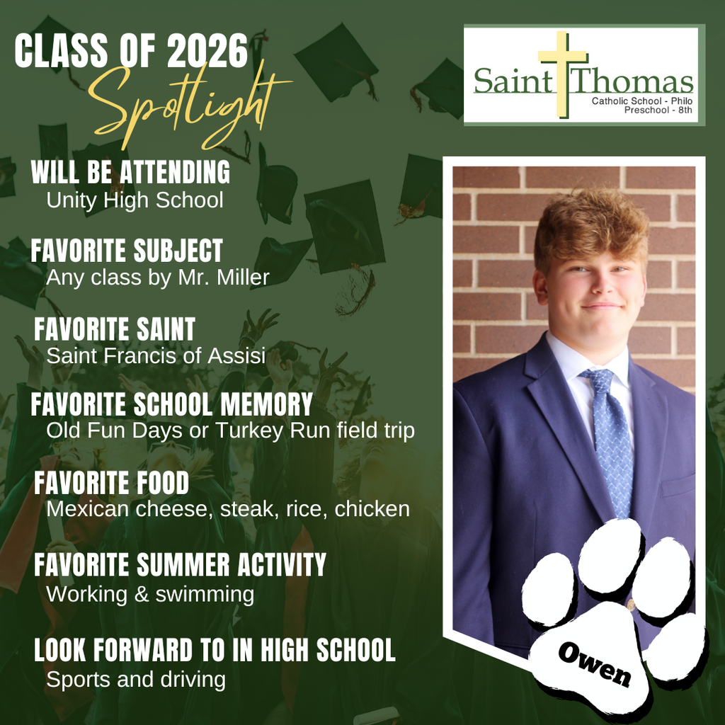 Our Class of 2026 8th Grade Spotlight - Owen