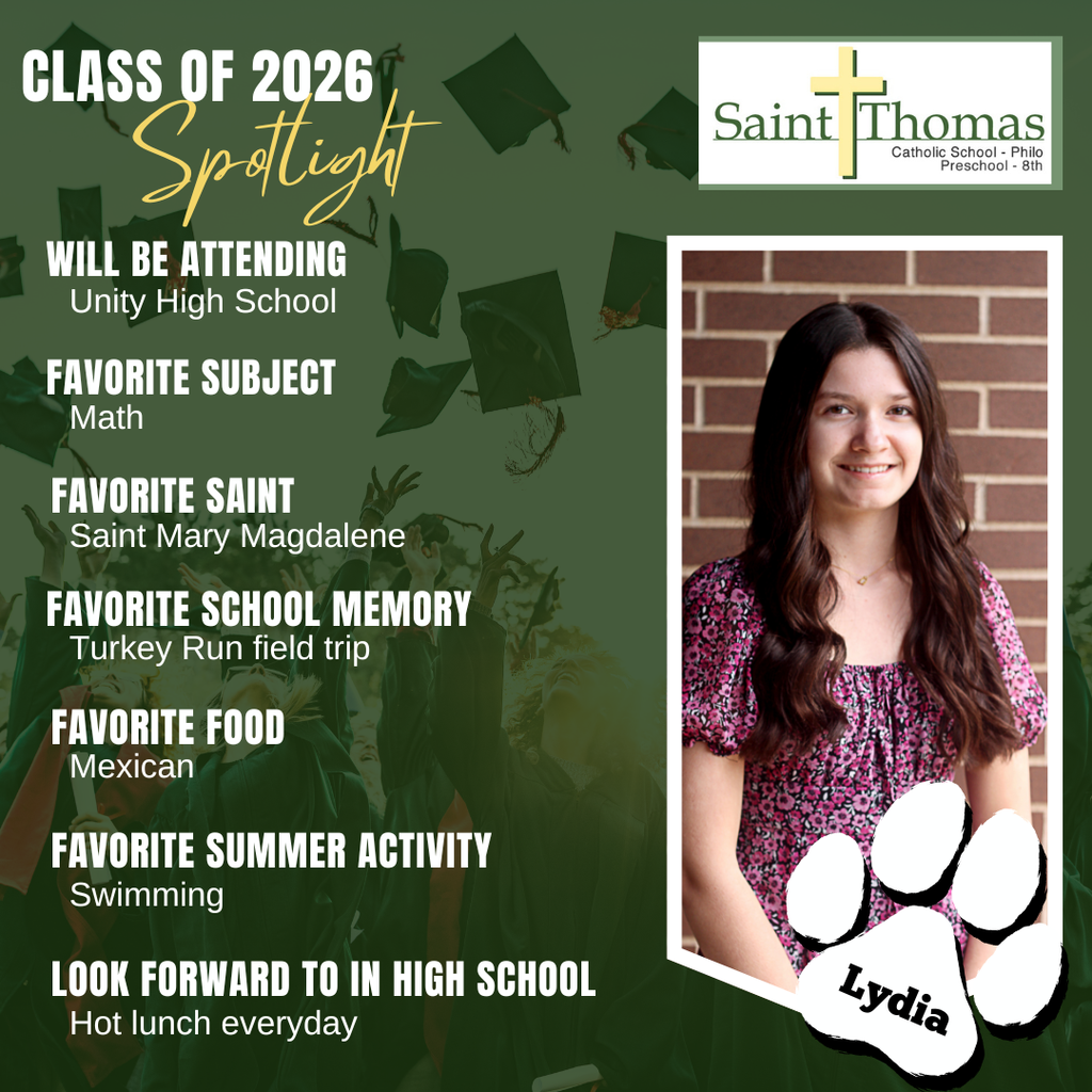 Our Class of 2026 8th Grade Spotlight - Lydia