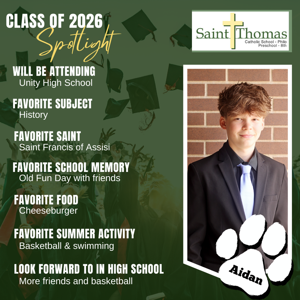 Our Class of 2026 8th Grade Spotlight - Aidan