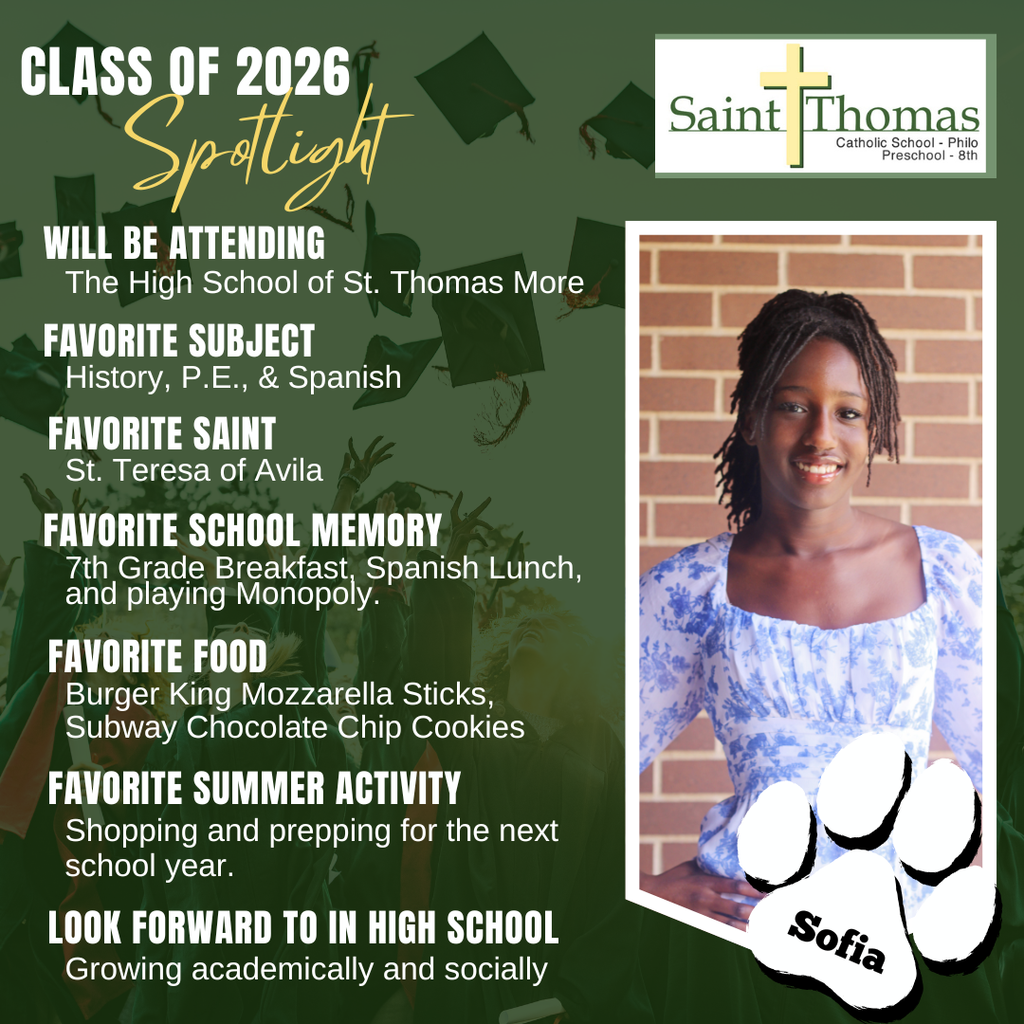 8th Grade Spotlight - Sofia