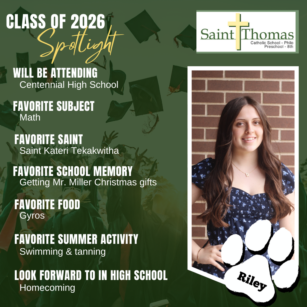 Our Class of 2026 8th Grade Spotlight - Riley