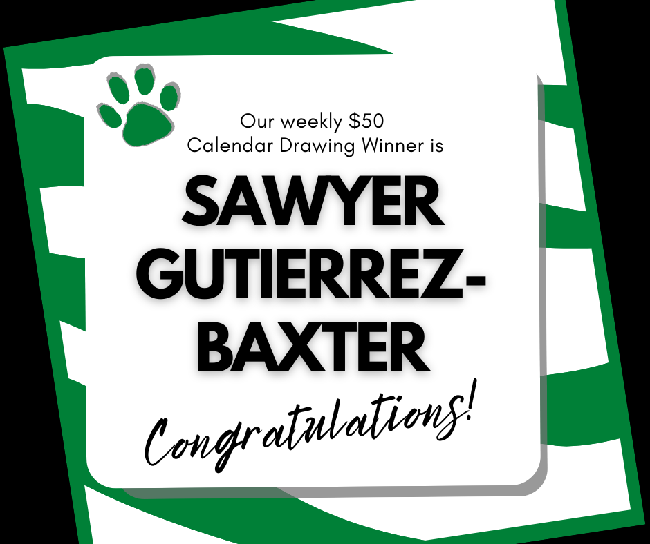 Congratulations to our 5/11 $50 Calendar Drawing Winner!