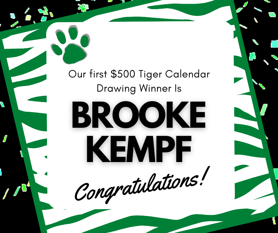 Congratulations, Calendar Tiger Winner from 7/3/26.