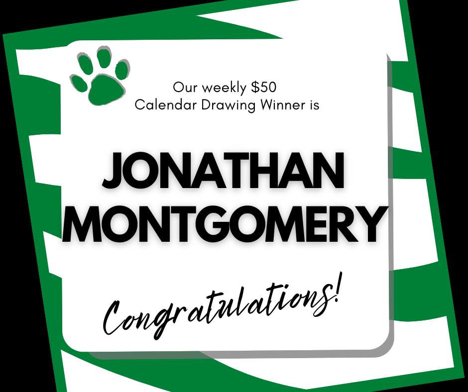 Congratulations to our 8/17 $50 Calendar Drawing Winner!