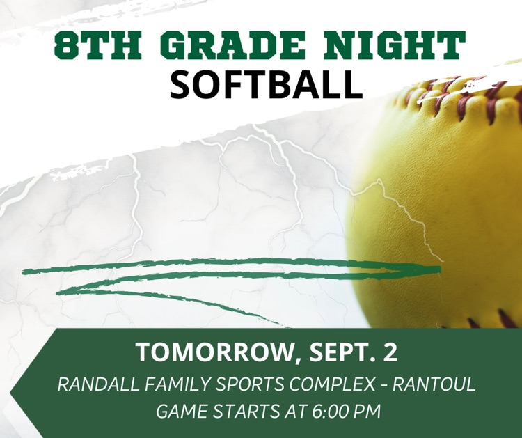 8th Grade Softball Night.