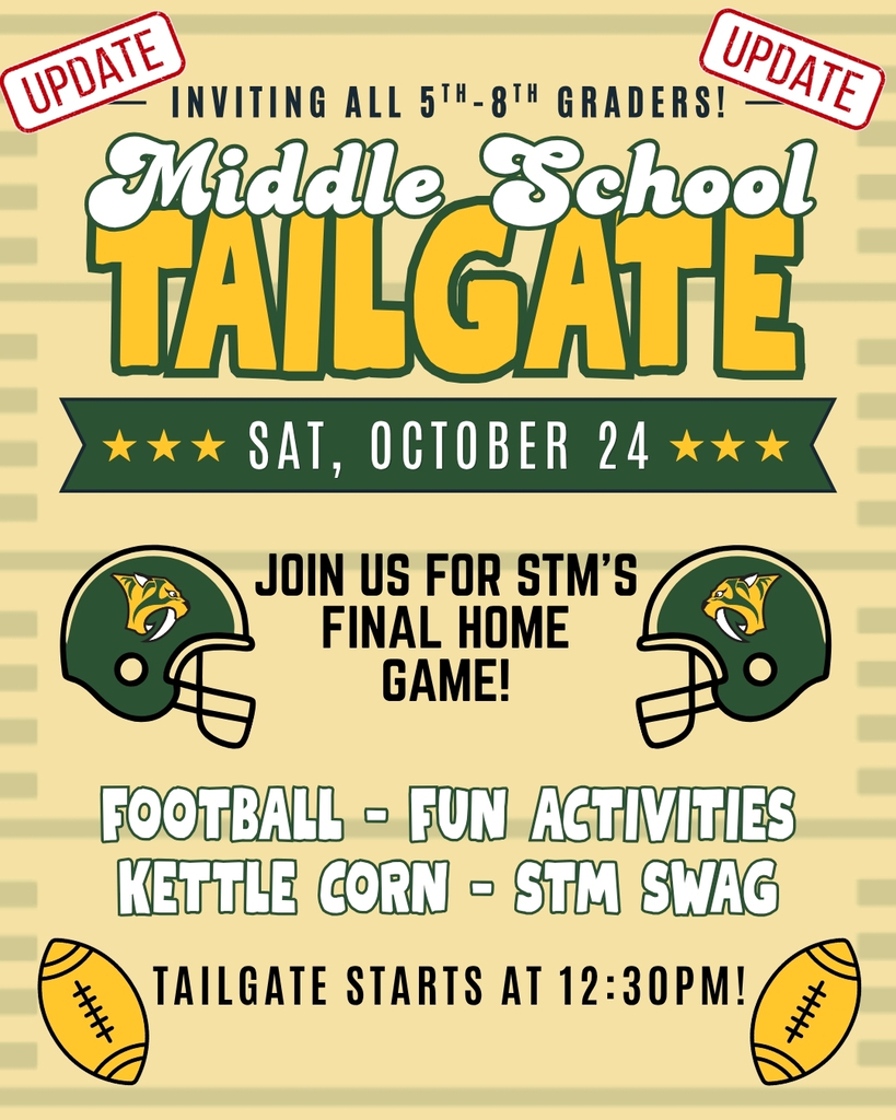Join The High School of St. Thomas More for their Middle School Tailgate for STM's last home game. 