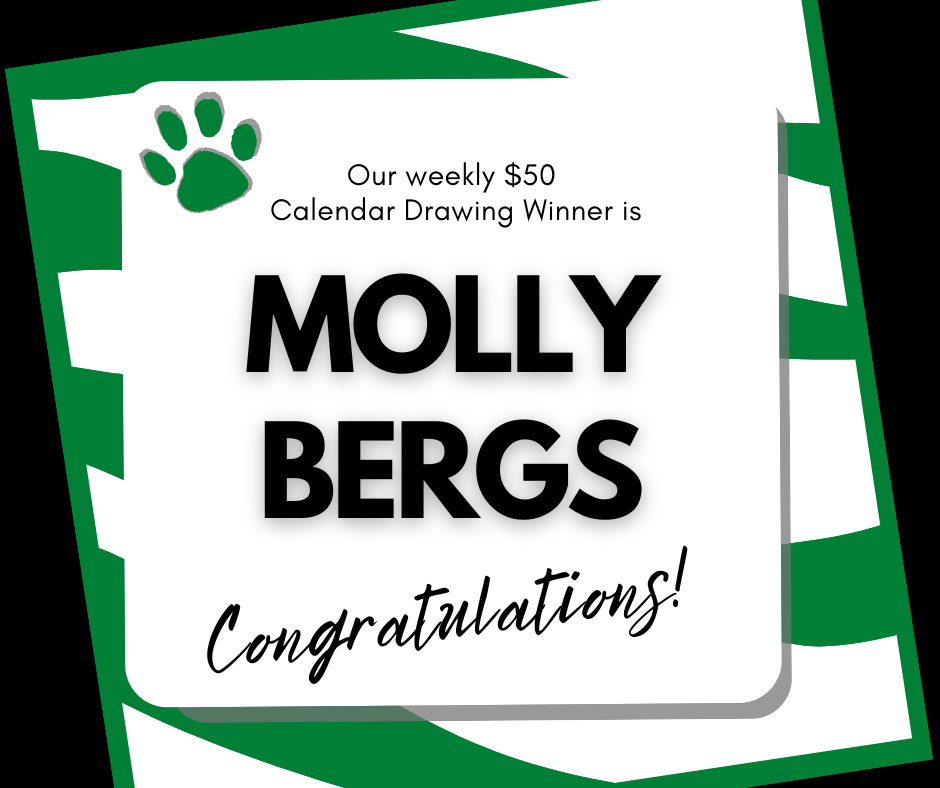 Congratulations to our 9/21 $50 Calendar Drawing Winner!
