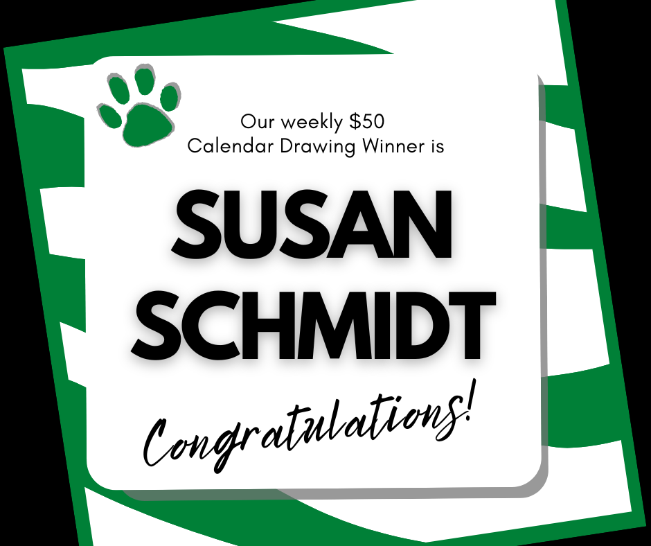 Congratulations to our 10/5 $50 Calendar Drawing Winner!