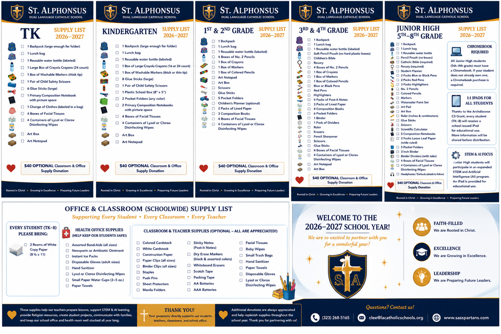Supplies 2026-2027