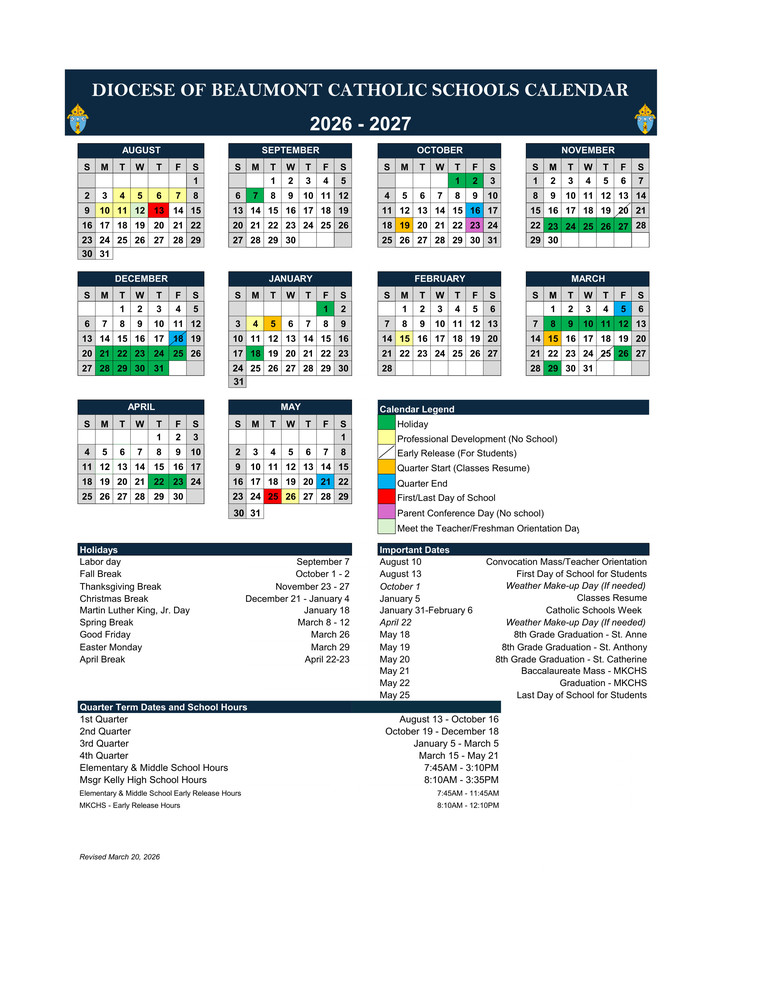 26/27 school calendar