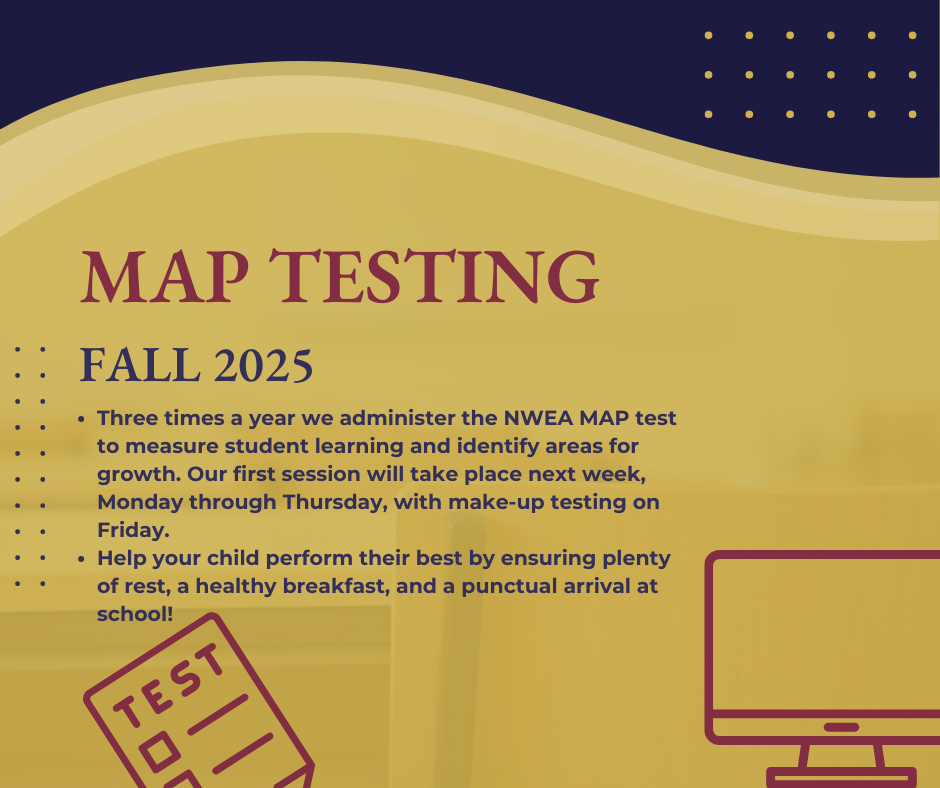 MAP testing starts Monday