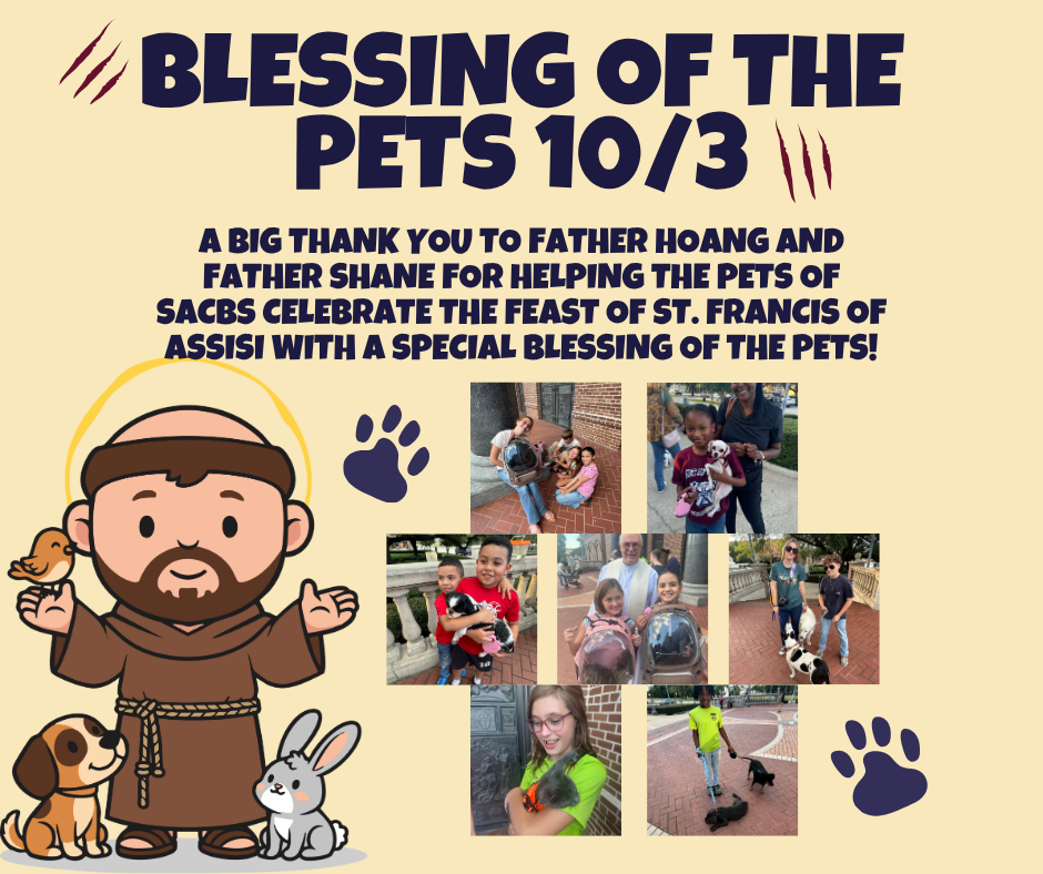 Blessing of the Pets 10/3
