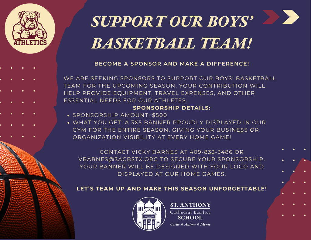 Basketball sponsors needed