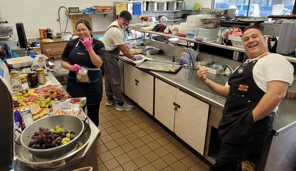 Executive chefs hard at work preparing for the CSW Dinner.