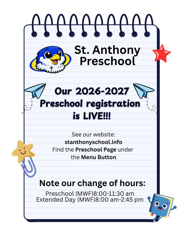 St. Anthony of Padua-Preschool Registration