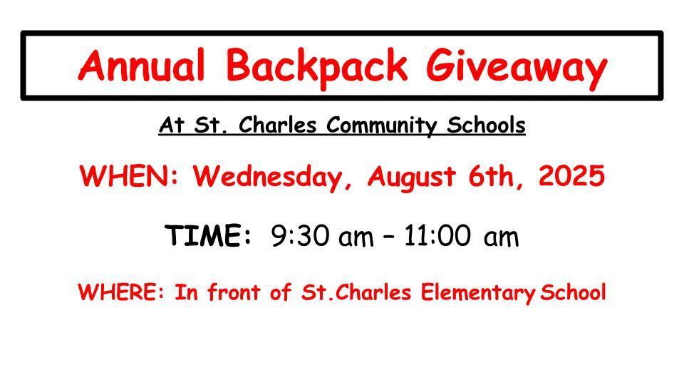 Backpack Giveaway