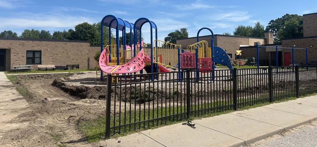 During playground construction